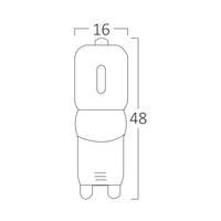 Braytron LED G9 kapsel, 3W dæmpbar, 3000K varm hvid, 260 lumen, 240° strålevinkel, 220-240V
