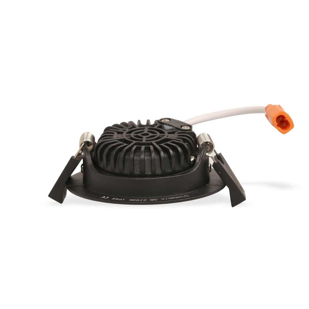 led indbygget spot 85mm sort ip65 5w 420 lumen 6000K dæmpbar
