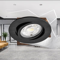 Braytron 7W dæmpbar LED-spotlight, 630 lumen, 3IN1 farvetemperatur, sort, CRI > 80, IP20