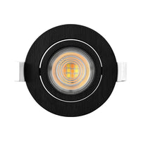 Braytron 7W dæmpbar LED-spotlight, 630 lumen, 3IN1 farvetemperatur, sort, CRI > 80, IP20