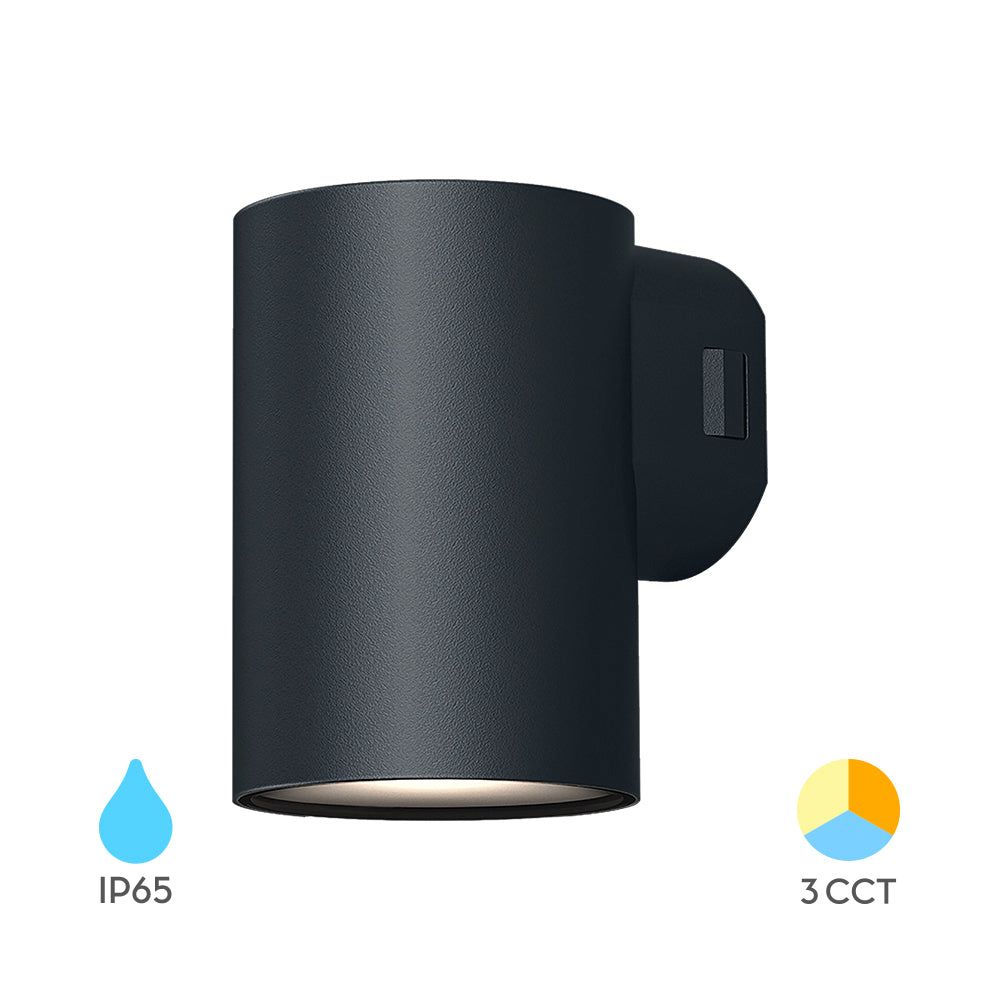Braytron LED udendørs væglampe 9W 900 lumen IP65 grå 38° lysvinkel