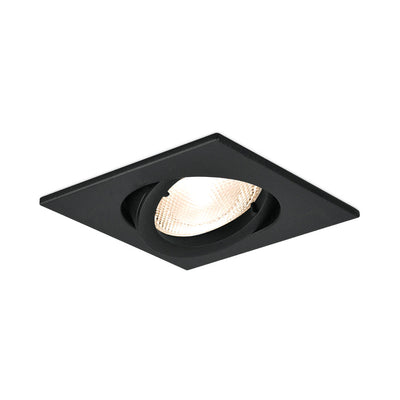 braytron firkantet sort indbygget spotlight 35w, aluminium, ip20, indendørs gu10, mr16