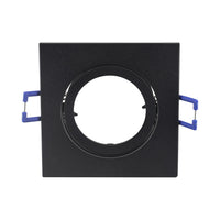 braytron square black recessed spotlight 35w, aluminum, ip20, indoor gu10, mr16