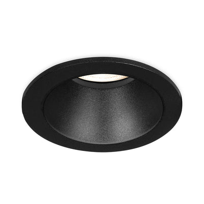 Braytron indoor spotlight, MR16 socket, 35W, black aluminum, 85mm diameter