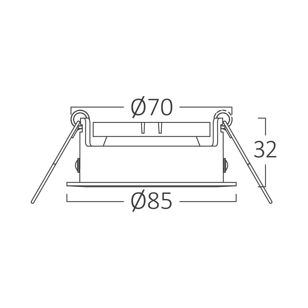 Braytron GU10 Recessed Spotlight Black, 35w, MR16 Socket, IP20, Aluminum Housing, for Indoor Use