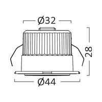 Braytron LED spotlight 3W 3000K varm hvid IP54 38° stråle 210 lumen ikke-dæmpbar