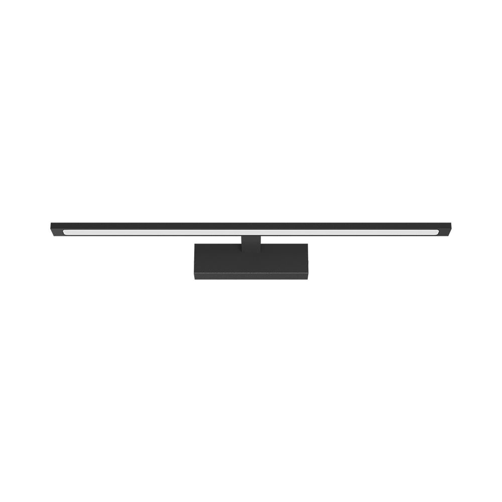 Braytron 12W LED spejllampe, 900 lumen, 3-i-1 CCT, IP44, sort aluminium, 600 mm længde