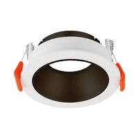 Braytron GU10 indbygget LED spotlys, maks. 35W, IP20, rund aluminium Hvid-Sort, 85mm udskæring 70mm