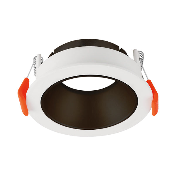 Braytron GU10 indbygget LED spotlys, maks. 35W, IP20, rund aluminium Hvid-Sort, 85mm udskæring 70mm