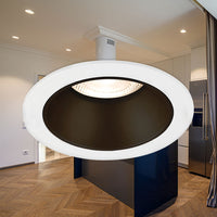 Braytron GU10 indbygget LED spotlys, maks. 35W, IP20, rund aluminium Hvid-Sort, 85mm udskæring 70mm