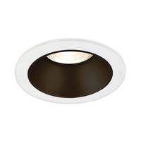 Braytron GU10 indbygget LED spotlys, maks. 35W, IP20, rund aluminium Hvid-Sort, 85mm udskæring 70mm