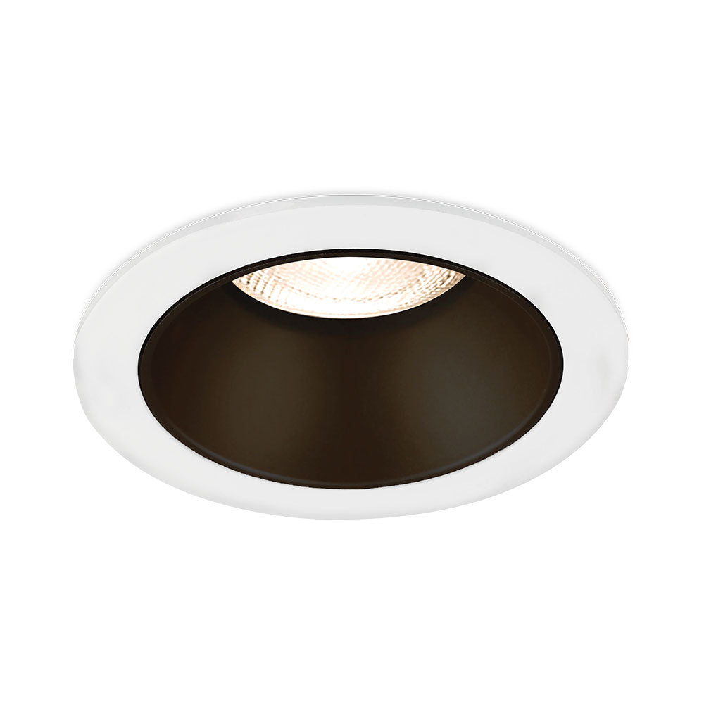 Braytron GU10 indbygget LED spotlys, maks. 35W, IP20, rund aluminium Hvid-Sort, 85mm udskæring 70mm