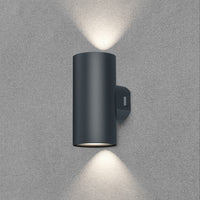 Braytron LED væglampe 2x9W 3-i-1 CCT 1780 lumen Grå IP65 IK08 udendørs belysning