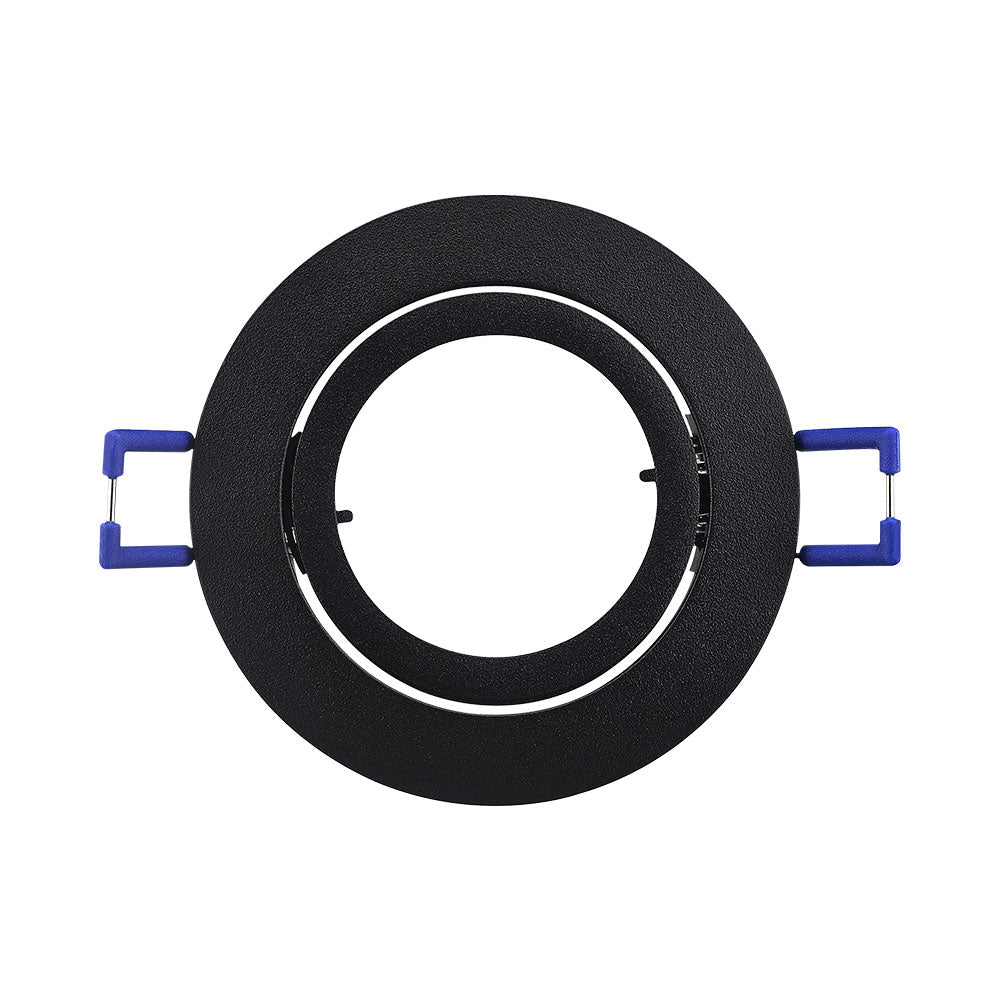 Braytron indbygget rund LED spotlampe, Sort aluminium, MR16 fatning, maks. 35W, IP20 indendørs belysning