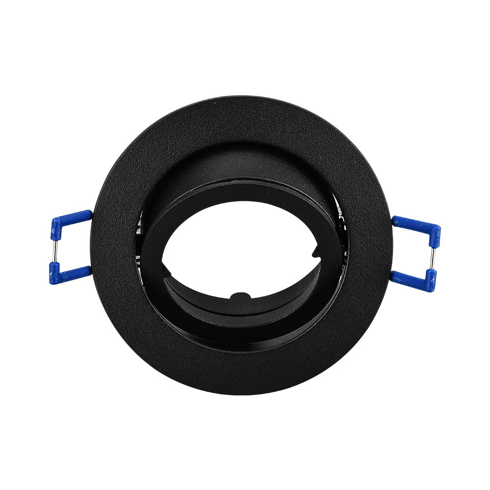 Braytron indbygget rund LED spotlampe, Sort aluminium, MR16 fatning, maks. 35W, IP20 indendørs belysning