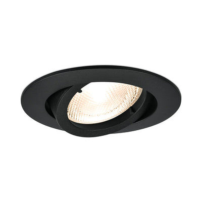 Braytron indbygget rund LED spotlampe, Sort aluminium, MR16 fatning, maks. 35W, IP20 indendørs belysning