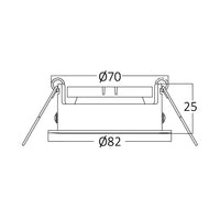 Braytron indbygget rund LED spotlampe, Sort aluminium, MR16 fatning, maks. 35W, IP20 indendørs belysning