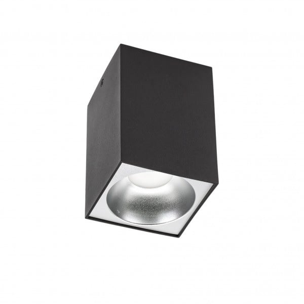 Spectrum LED loftspot Cube Sort 95x95x138mm påbygning 230V hus excl. LED spot
