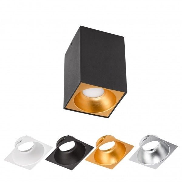 Spectrum LED loftspot kube mat sort 95x95x138mm excl. LED spot til moderne belysning