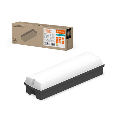 Kompakt LED væglampe Sort 5W/9W 830 Varm Hvid 500/840 lumen 356x115mm IP65 dæmpbar