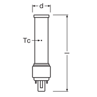 Dulux PLC LED 7W 3000K 220-230V erstatning for 18W CFL
