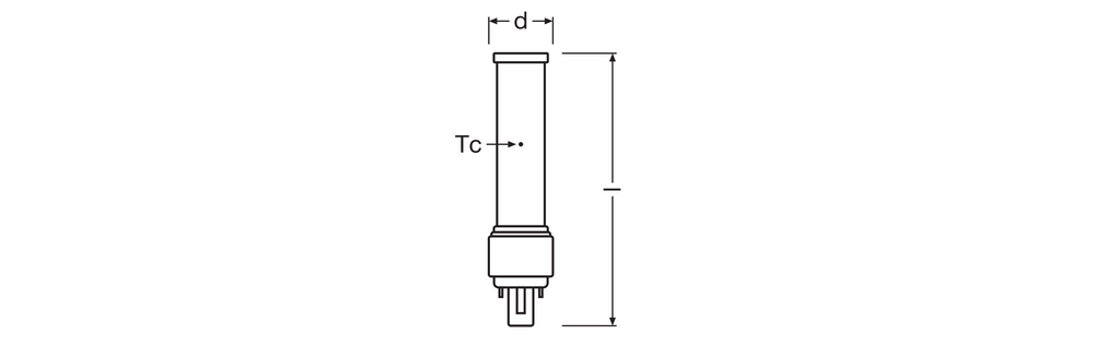 Dulux PLC LED 7W 3000K 220-230V erstatning for 18W CFL