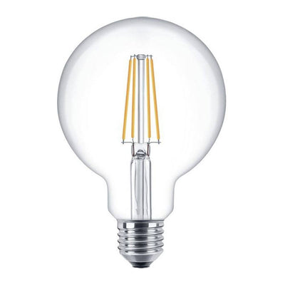 LCB LED filament lamp dimmable XL globe E27 6W replaces 60W 2700K warm white
