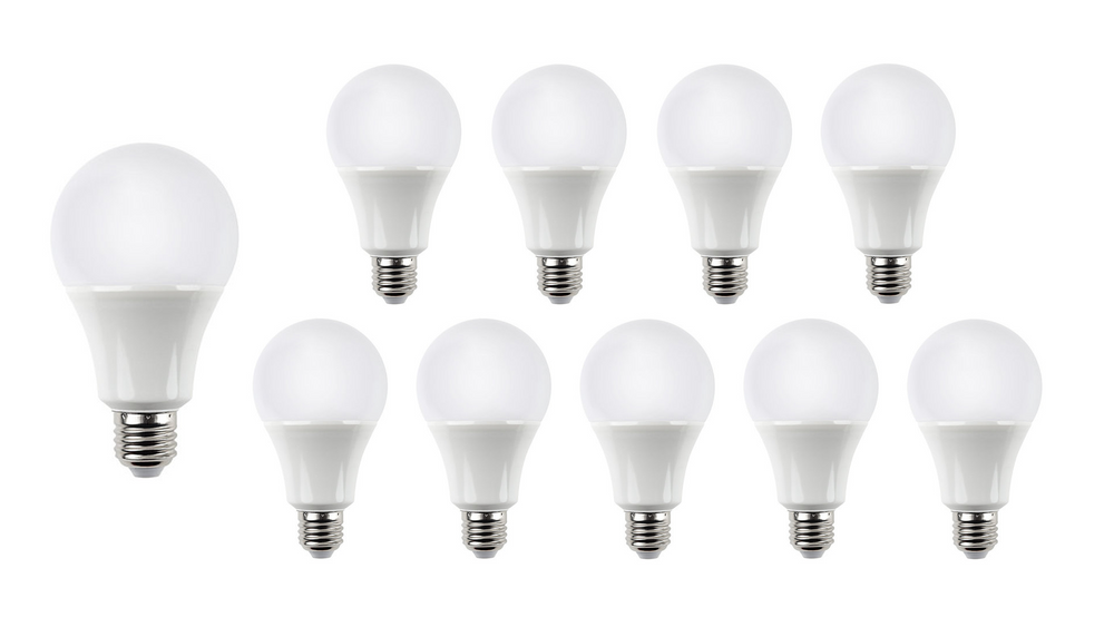 Spectrum E27 LED lamp A60 10.5W 1521 lumens 3000K 220-240V IP20 CRI 80 Philips chip pack of 10