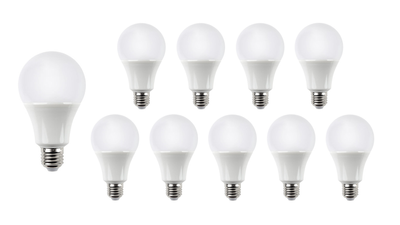 Spectrum E27 LED lampepakke 10x A60 10.5W 1521 lumen 3000K Philips chip 220-240V 120° CRI 80 IP20 CE RoHS