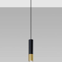 Led pendant light black gold loopz 1xGU10 fitting sollux lighting