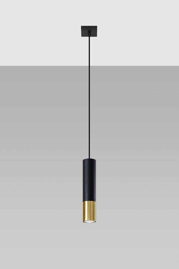 Led pendant light black gold loopz 1xGU10 fitting sollux lighting