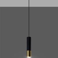Led pendant light black gold loopz 1xGU10 fitting sollux lighting
