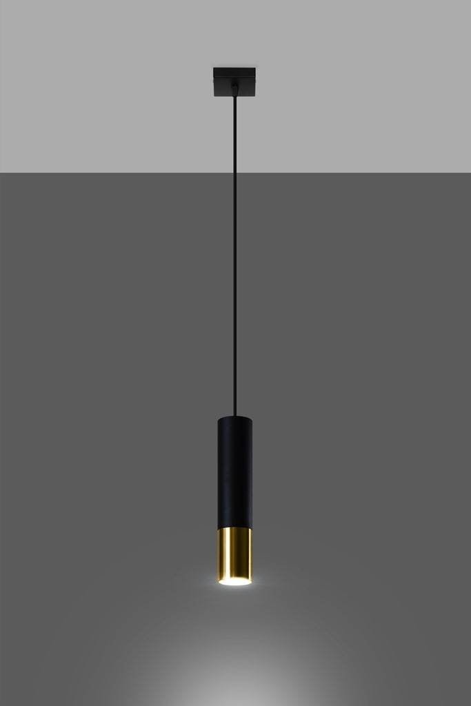 Led pendant light black gold loopz 1xGU10 fitting sollux lighting