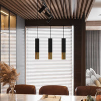 Led pendant light black gold loopz 1xGU10 fitting sollux lighting