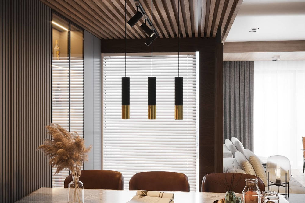 Led pendant light black gold loopz 1xGU10 fitting sollux lighting