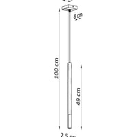 Sollux LED pendant lamp with black and gold finish, 104mm, IP20, 220-240V