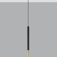 Sollux LED pendant lamp with black and gold finish, 104mm, IP20, 220-240V