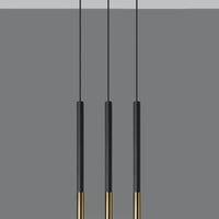 Sollux Lighting LED pendant lamp black gold 3 x G9 fitting