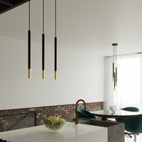Sollux Lighting LED pendant lamp black gold 3 x G9 fitting