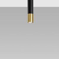 LED plafondspot black gold loopez with GU10 socket from Sollux Lighting