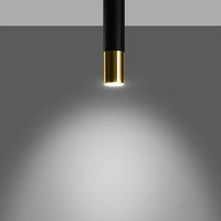 LED plafondspot black gold loopez with GU10 socket from Sollux Lighting
