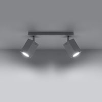 LED plafond spotlight white merida 2 GU10 sockets - sollux lighting