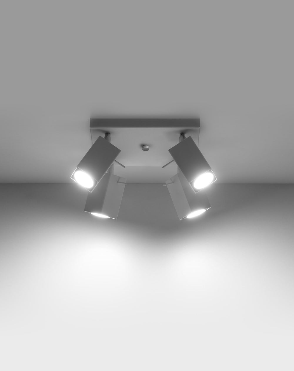 Sollux Lighting LED plafondspot wit merida 4 x GU10 aansluiting 220-240V
