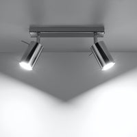 Sollux Lighting LED plafondspot chrome RING with 2 GU10 sockets, 50W, IP20