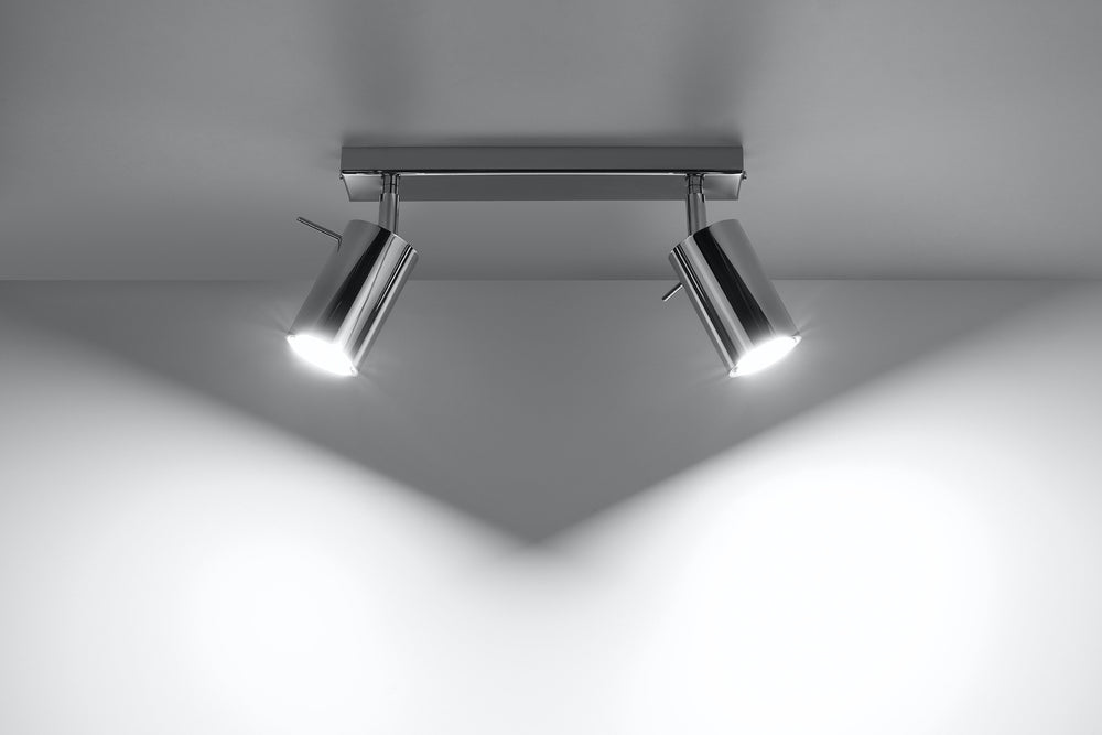 Sollux Lighting LED plafondspot chrome RING with 2 GU10 sockets, 50W, IP20
