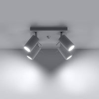 Sollux lighting LED plafondspot with 4 x GU10 sockets, IP20, 220-240V, 80 CRI