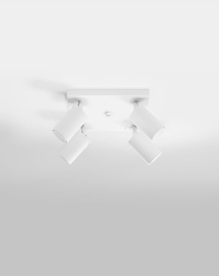 Sollux lighting LED plafondspot with 4 x GU10 sockets, IP20, 220-240V, 80 CRI