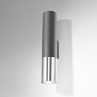 LED wall lamp black chrome LOOPEZ with GU10 socket by Sollux Lighting