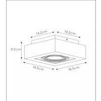 Lucide Zefix LED ceiling spotlight gu10 2200K-3000K black dim to warm
