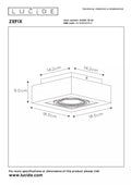Lucide Zefix LED ceiling spotlight gu10 2200K-3000K black dim to warm